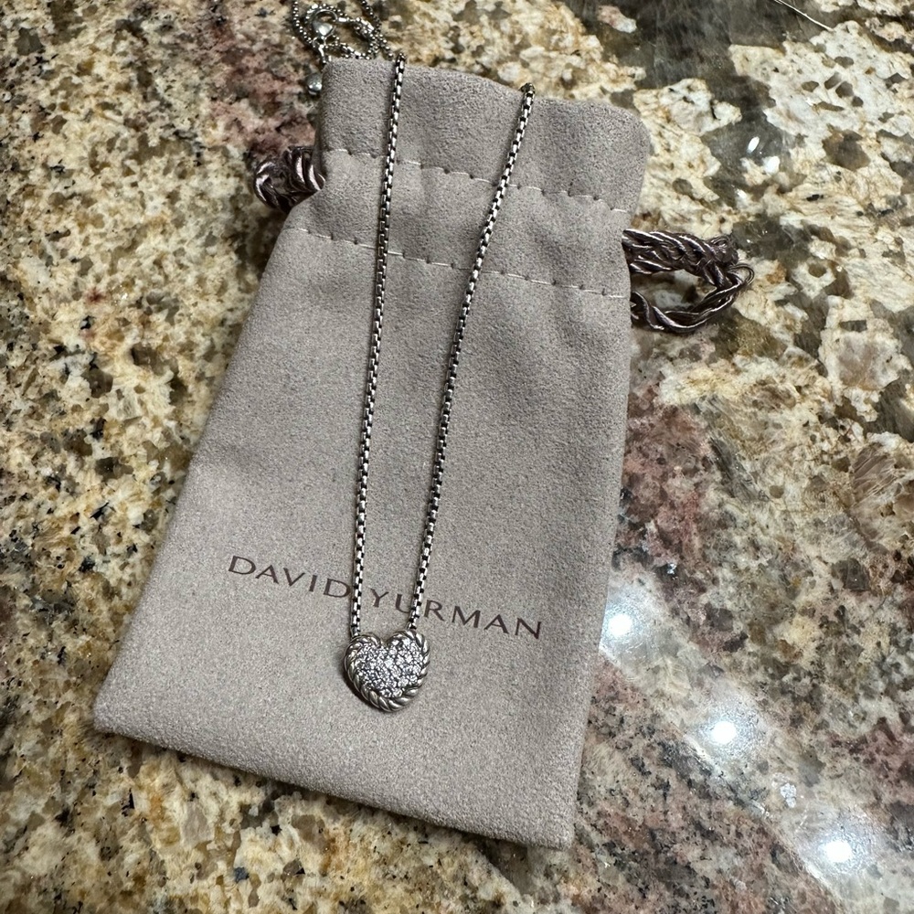 David Yurman Heart Diamond Necklace